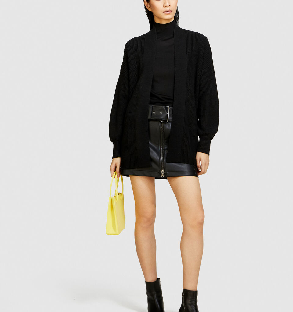 Oversized cardigan - women's cardigans - Black | Sisley image number 1